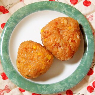 炊飯器で簡単おいしい☆鶏つくねライス→オムライス